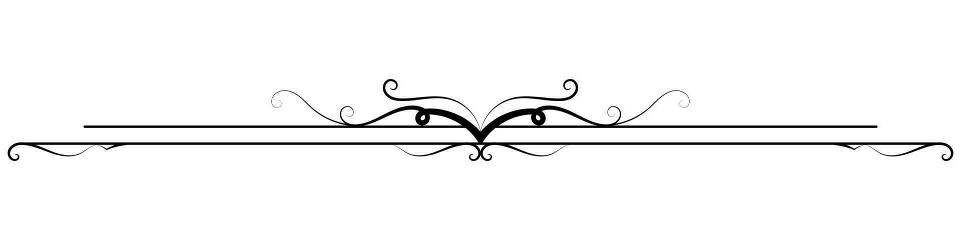 Vintage lines. Decorative elements. Border flower collection. vector