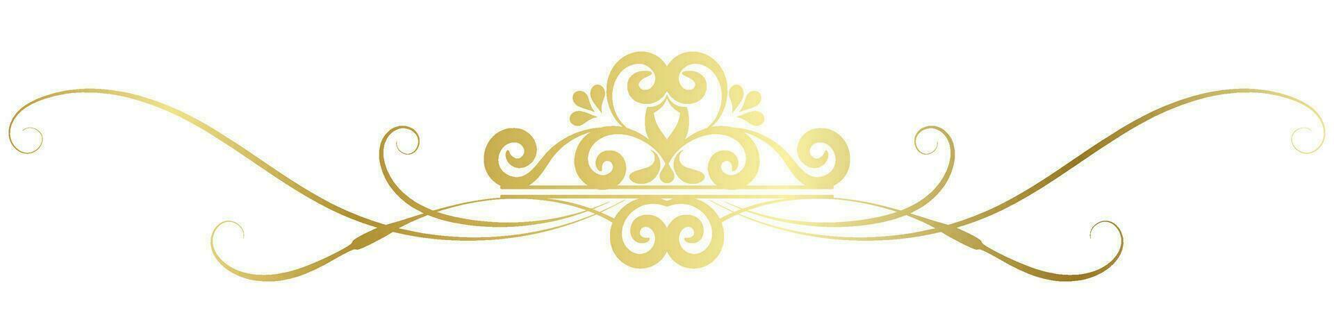 vintage lines decorative s Golden flower border collection vector