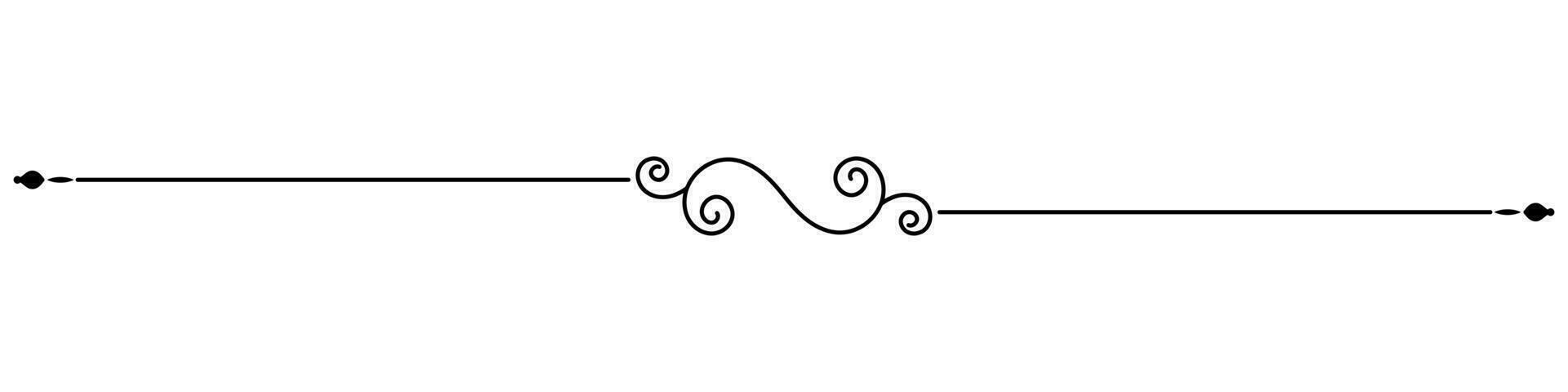 Vintage lines. Decorative elements. Border flower collection. vector
