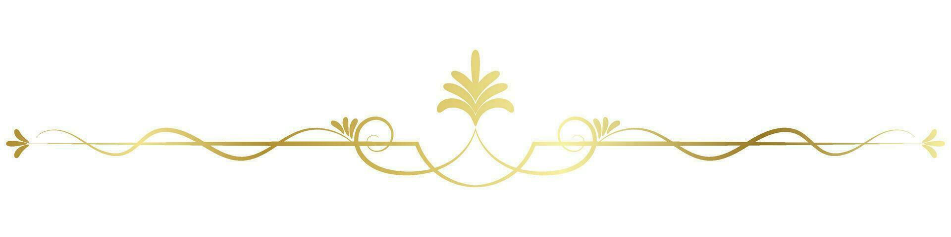 vintage lines decorative s Golden flower border collection vector