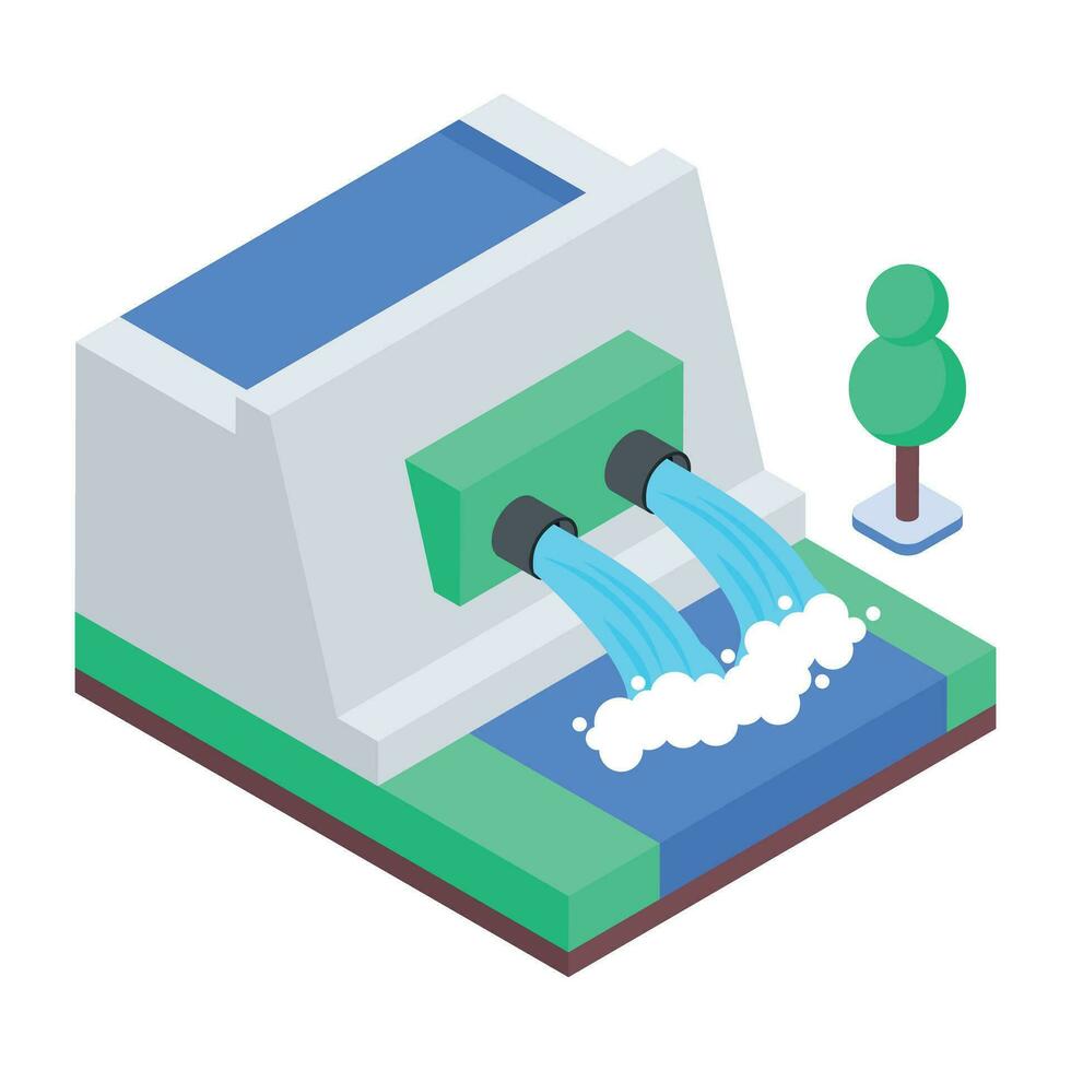 Eco Energy Isometric Icon vector