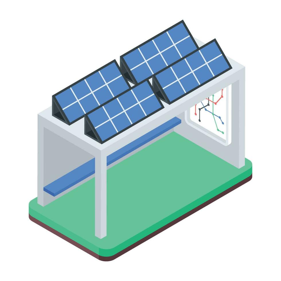 Eco Energy Isometric Icon vector