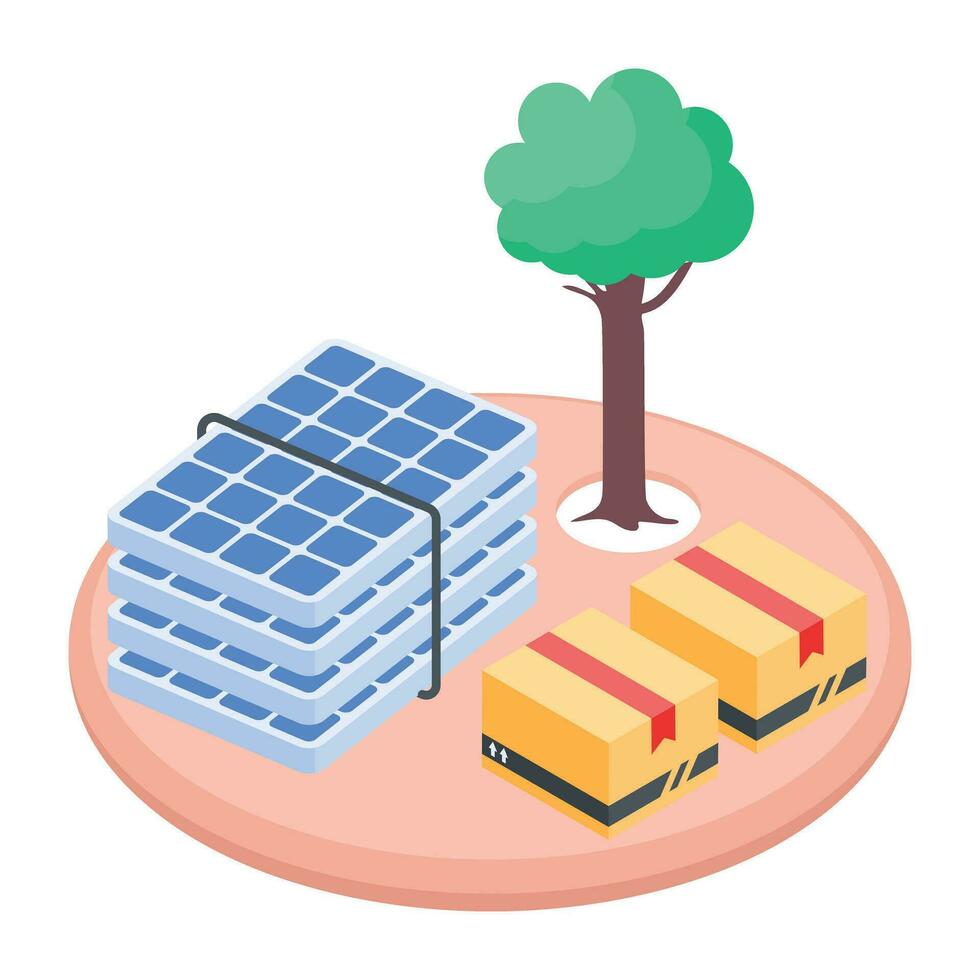 Isometric Style Ecosystem Icon vector