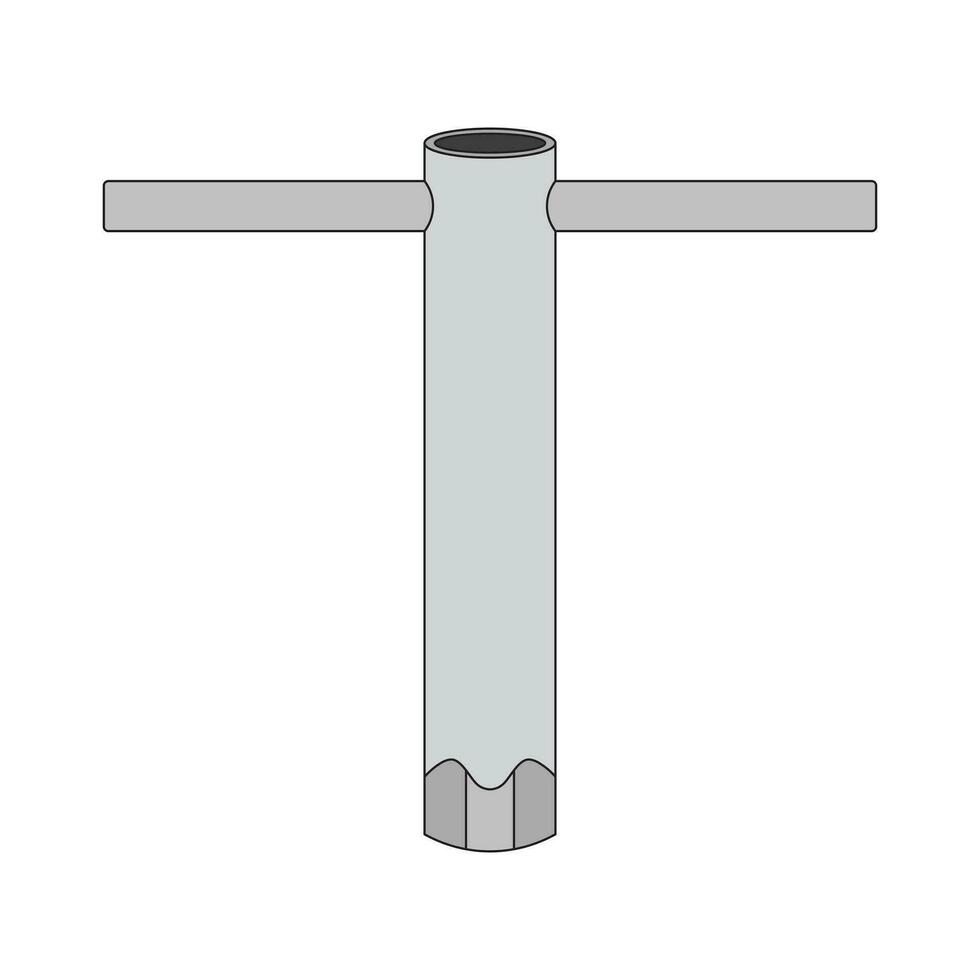 Kids drawing Cartoon Vector illustration spark plug wrench icon Isolated on White Background