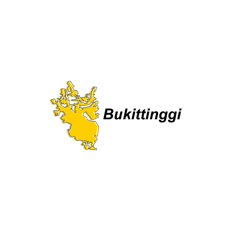 Bukittinggi map. vector map of Indonesia Country colorful design, illustration design template on white background