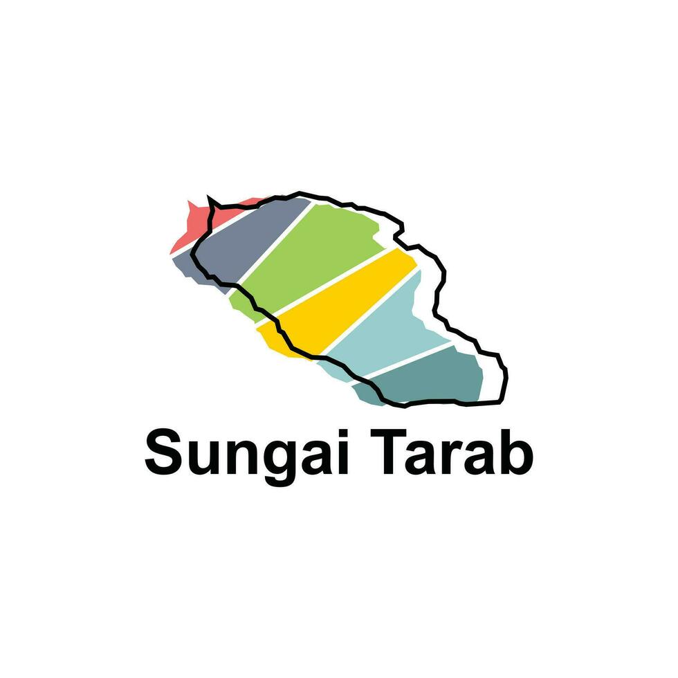 Sungai Tarab map. vector map of Indonesia Country colorful design, illustration design template on white background