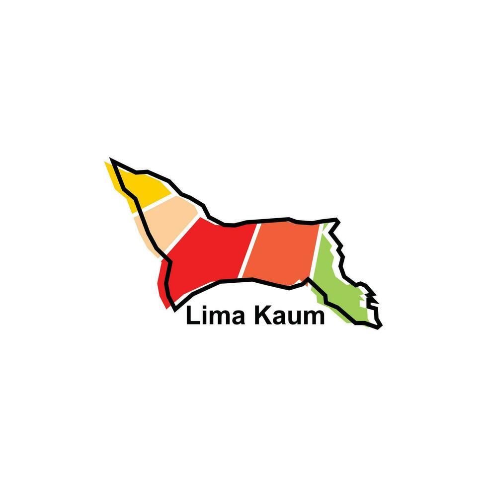 Map City of Lima Kaum World Map International vector template with outline, graphic sketch style isolated on white background