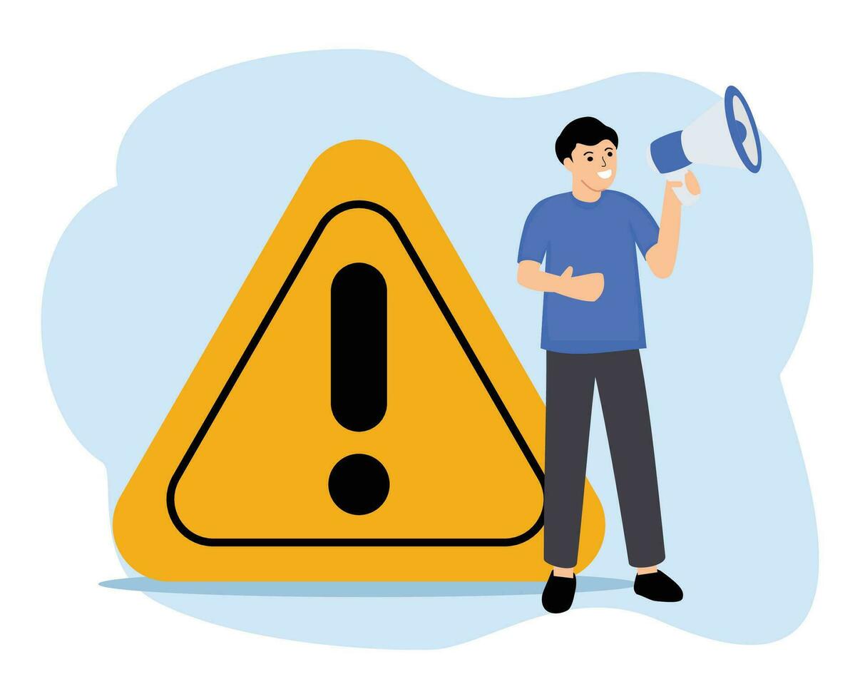 important announcement attention or warning information vector