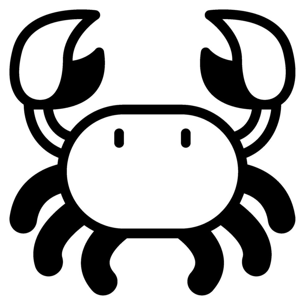 Crab icon illustration for web, app, infographic, etc vector