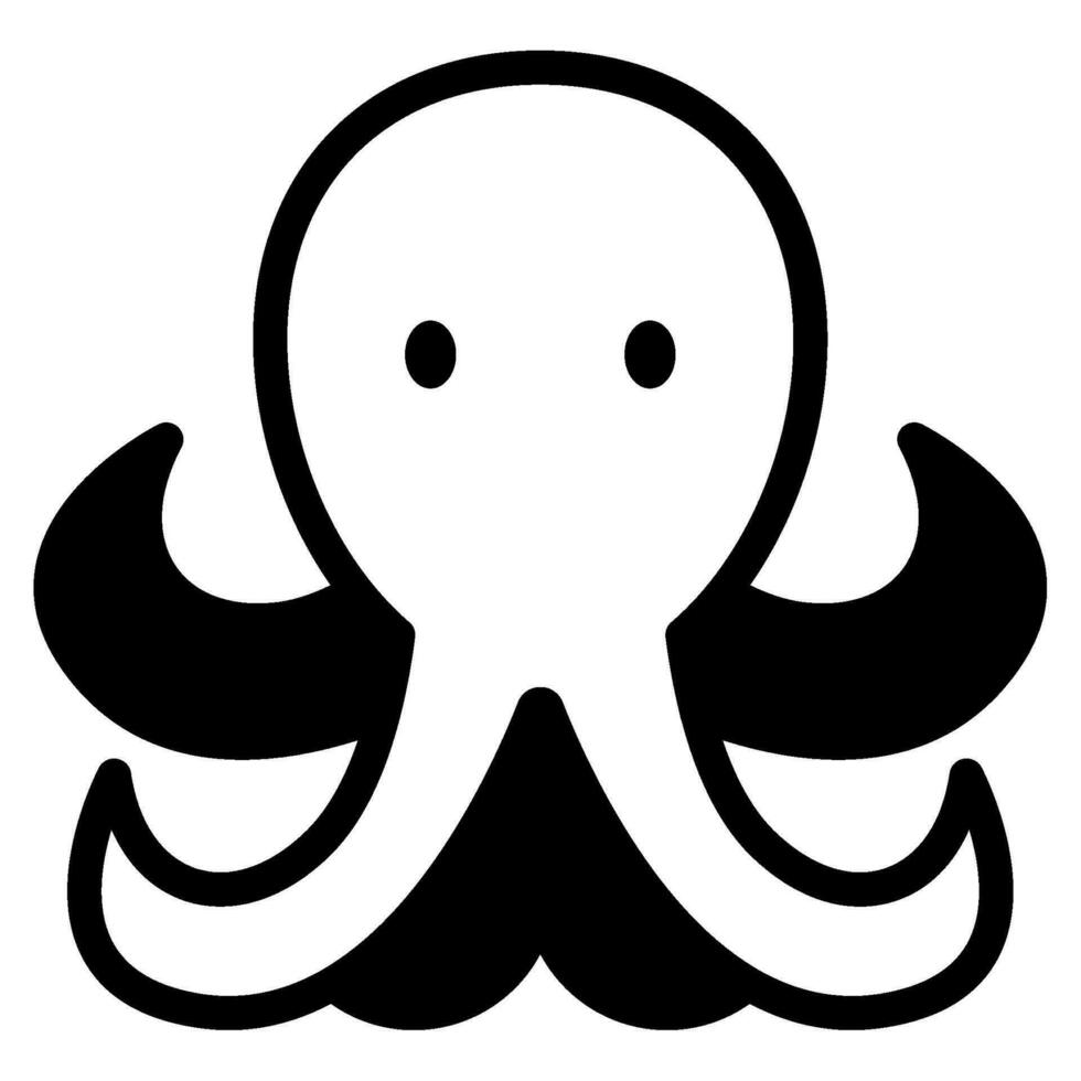 pulpo icono ilustración para web, aplicación, infografía, etc vector