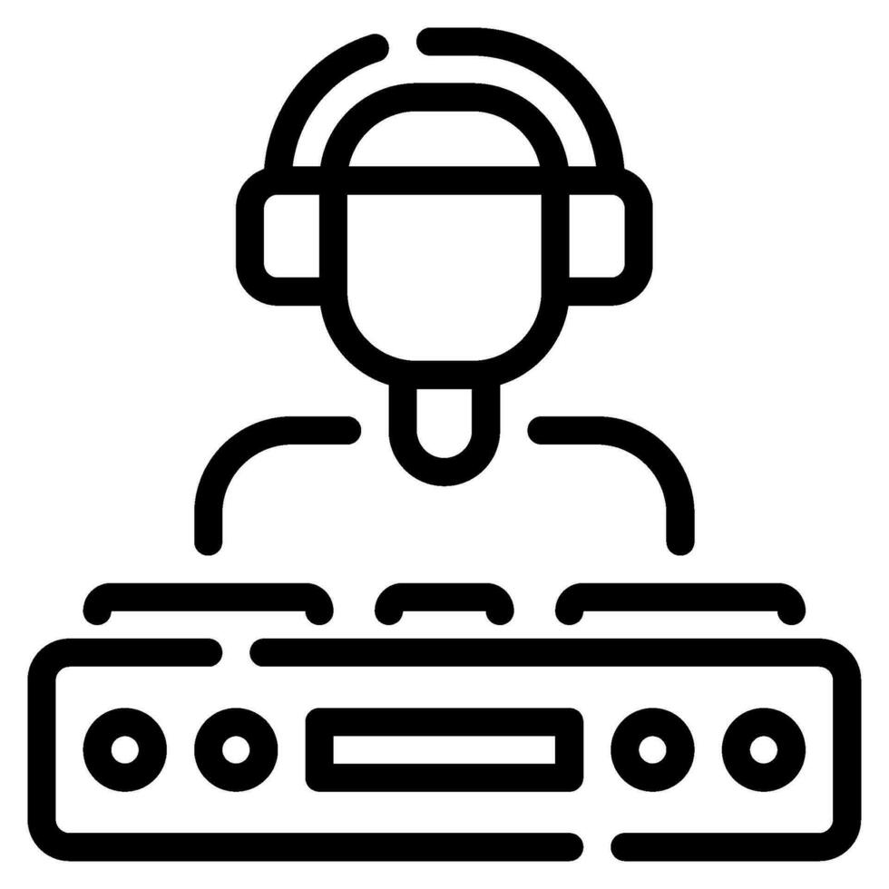 DJ icono ilustración para web, aplicación, infografía, etc vector