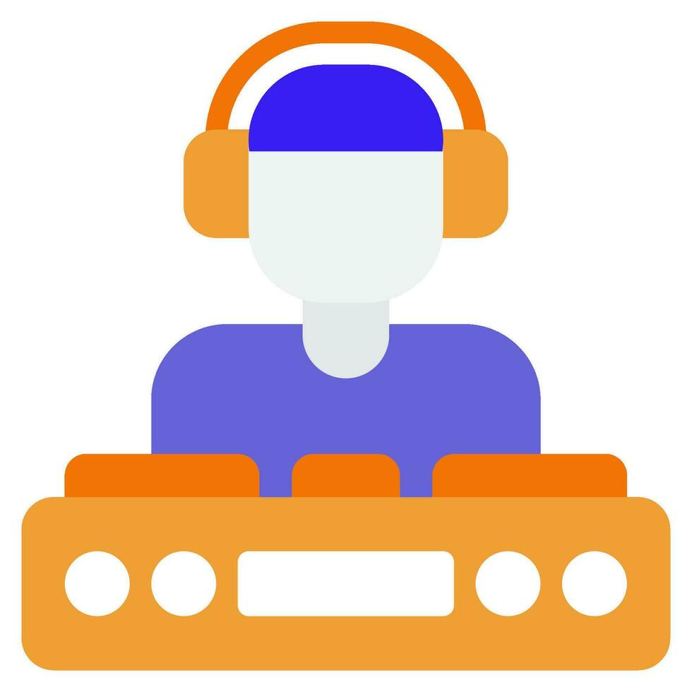 DJ icon illustration for web, app, infographic, etc vector
