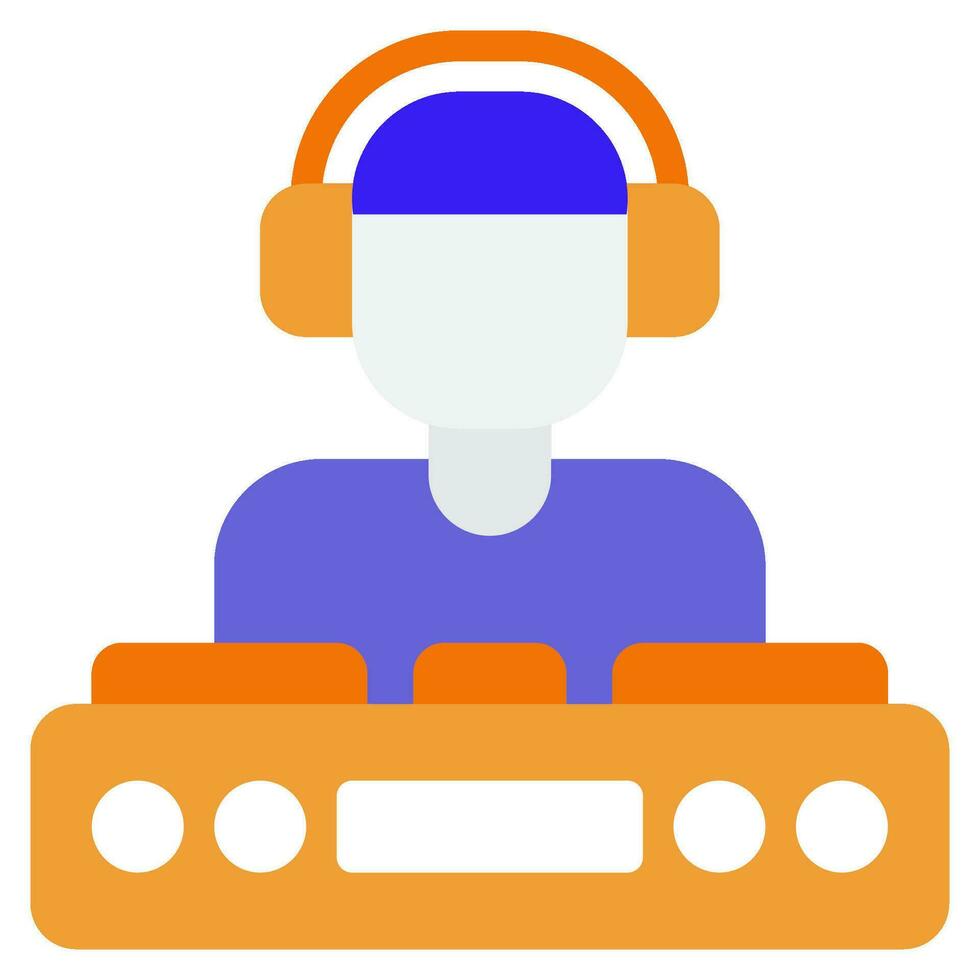 DJ icon illustration for web, app, infographic, etc vector