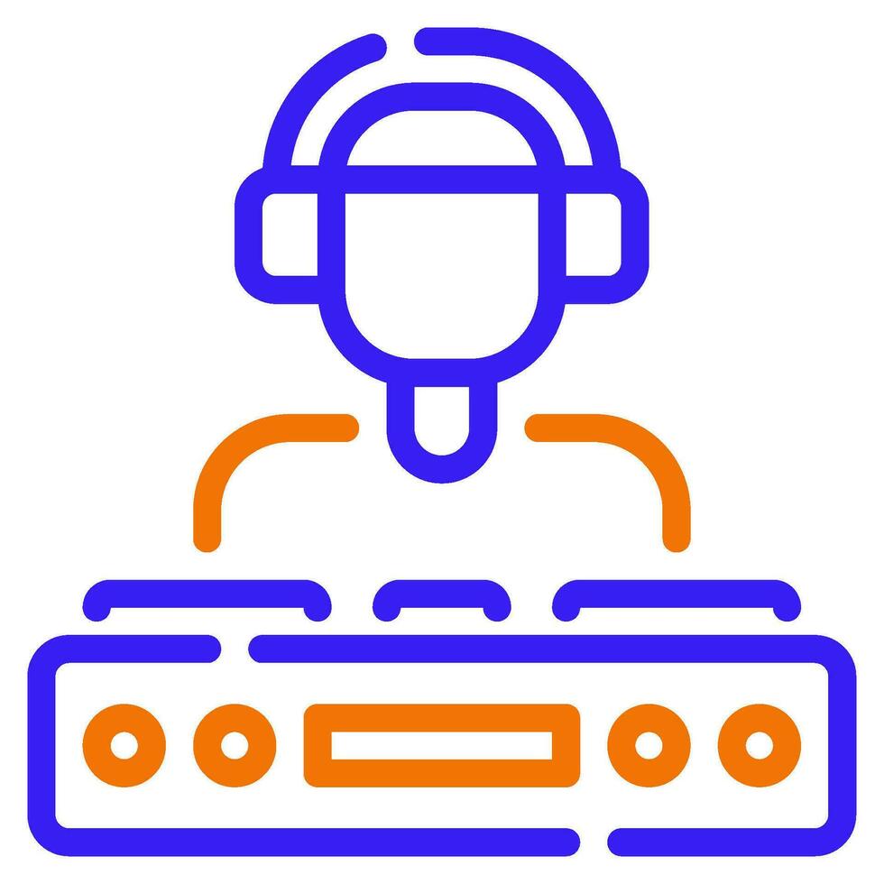 DJ icon illustration for web, app, infographic, etc vector