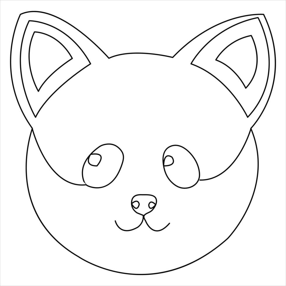 Continuous single line drawing of a cute cat pet animal vector art drawing