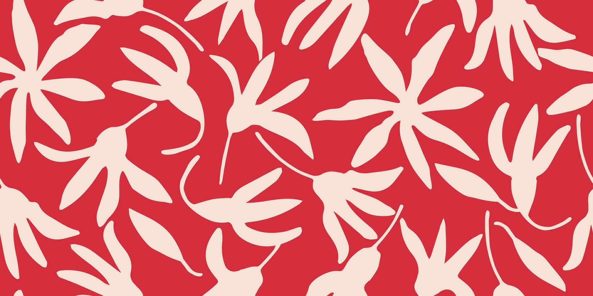 Exotic hand drawn flowers, seamless patterns with floral for fabric, textiles, clothing, wrapping paper, cover, banner, home decor, abstract backgrounds. vector illustration.