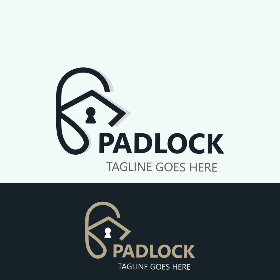 Lock House secure logo design, smart key home property, business vector  template