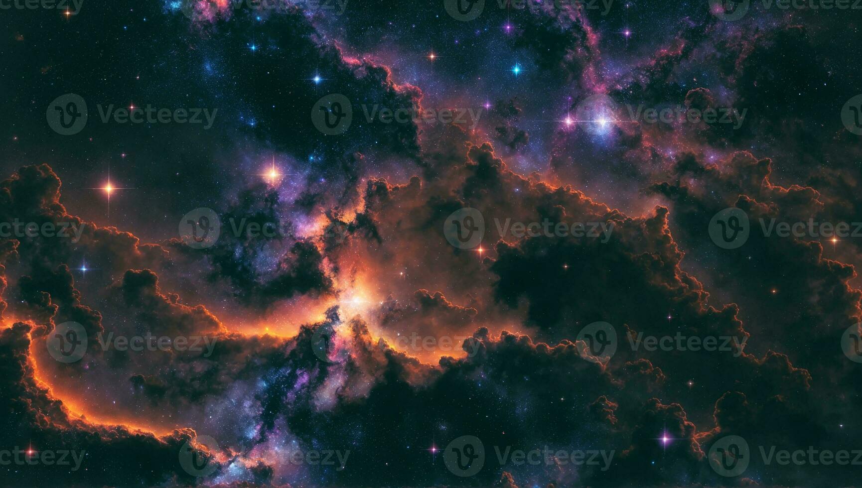 AI generated space Nebula galaxy background photo