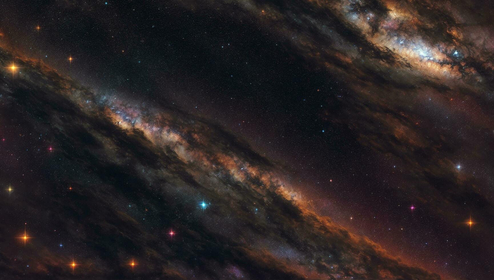 AI generated Nebulosa space galaxy background photo