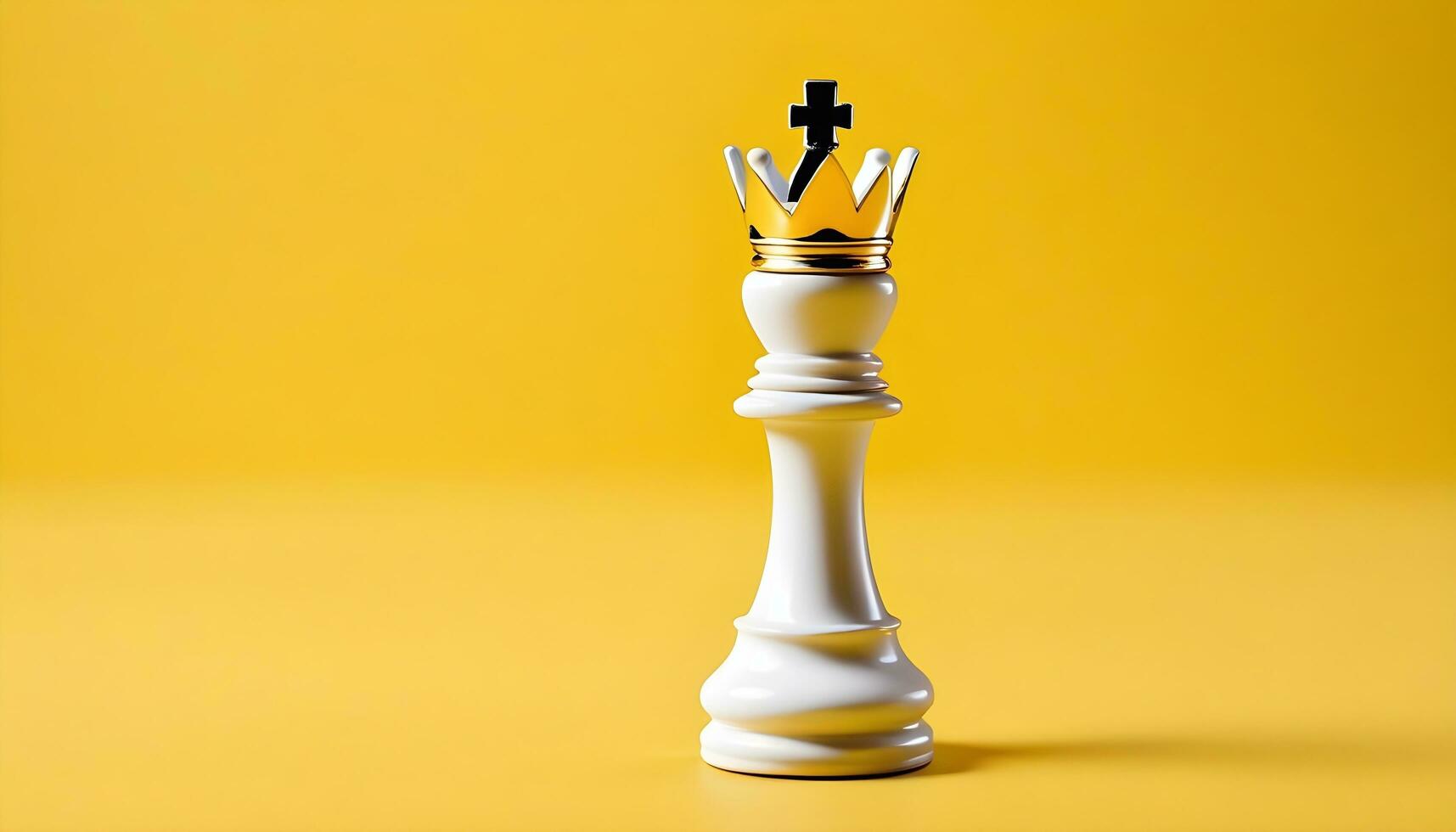 AI generated A white chess piece with a crown on top of it photo