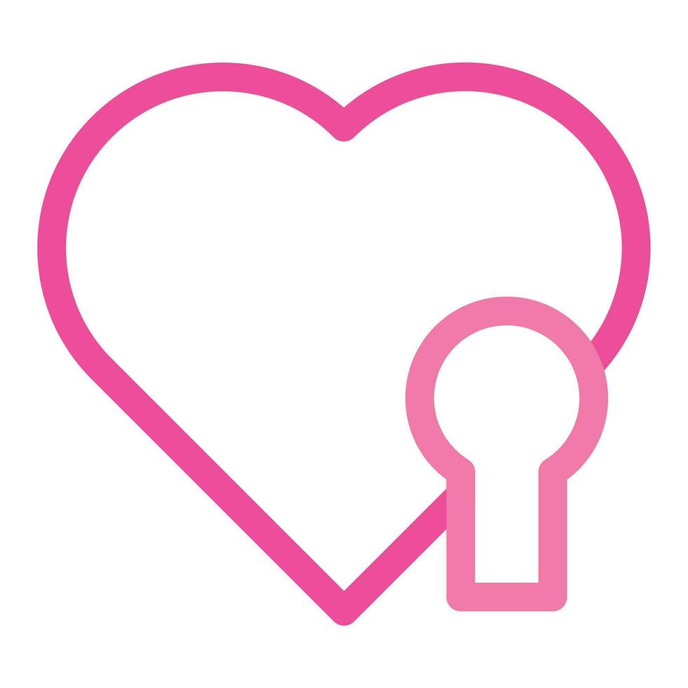 pink love icon for valentine day isolated on white background vector