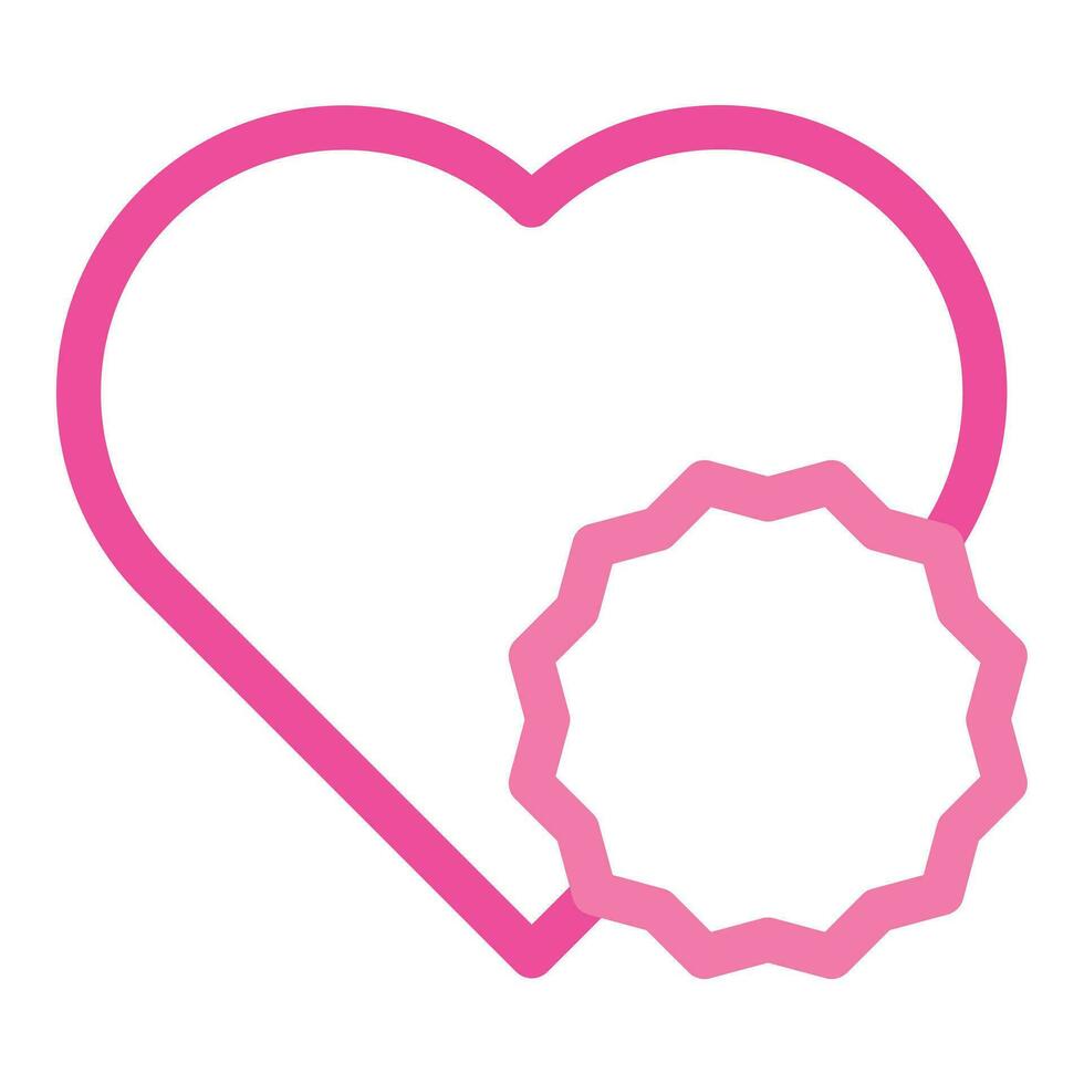 pink love icon for valentine day isolated on white background vector