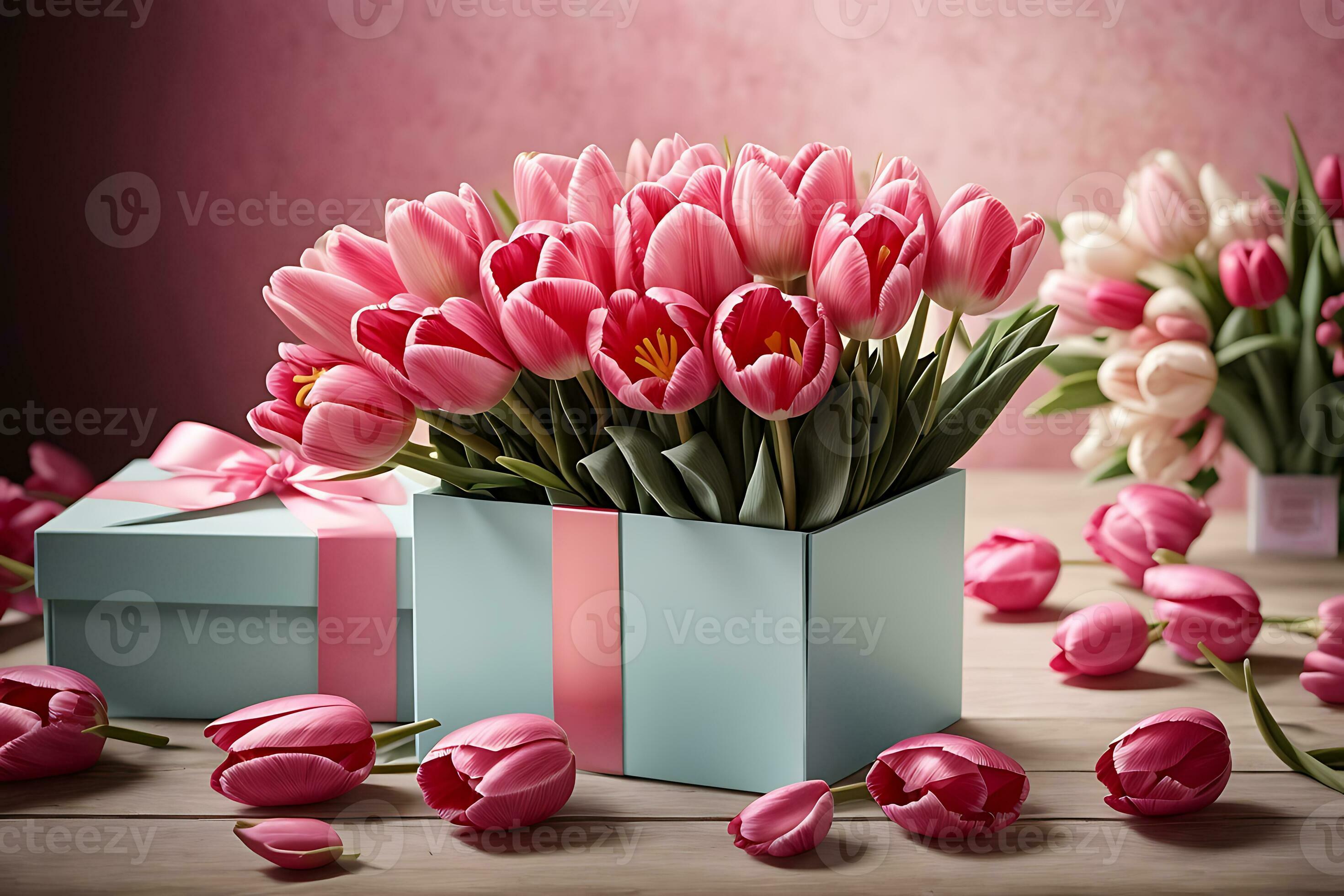 Pink Tulips Enclosure Card Pink Tulips Enclosure Card