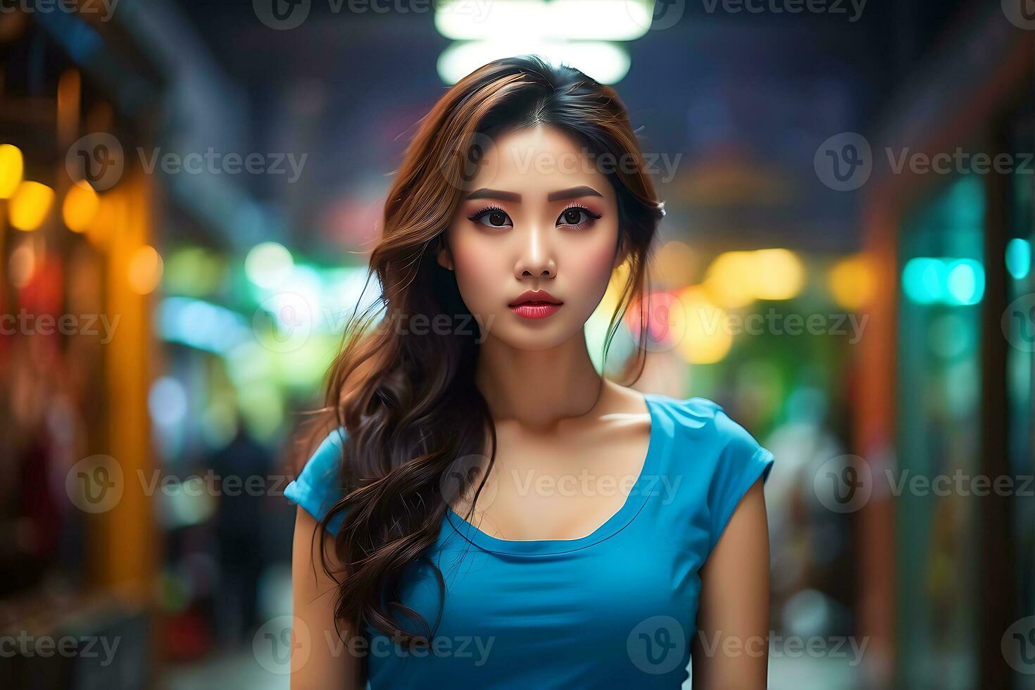 AI generated Beautiful asian woman photo