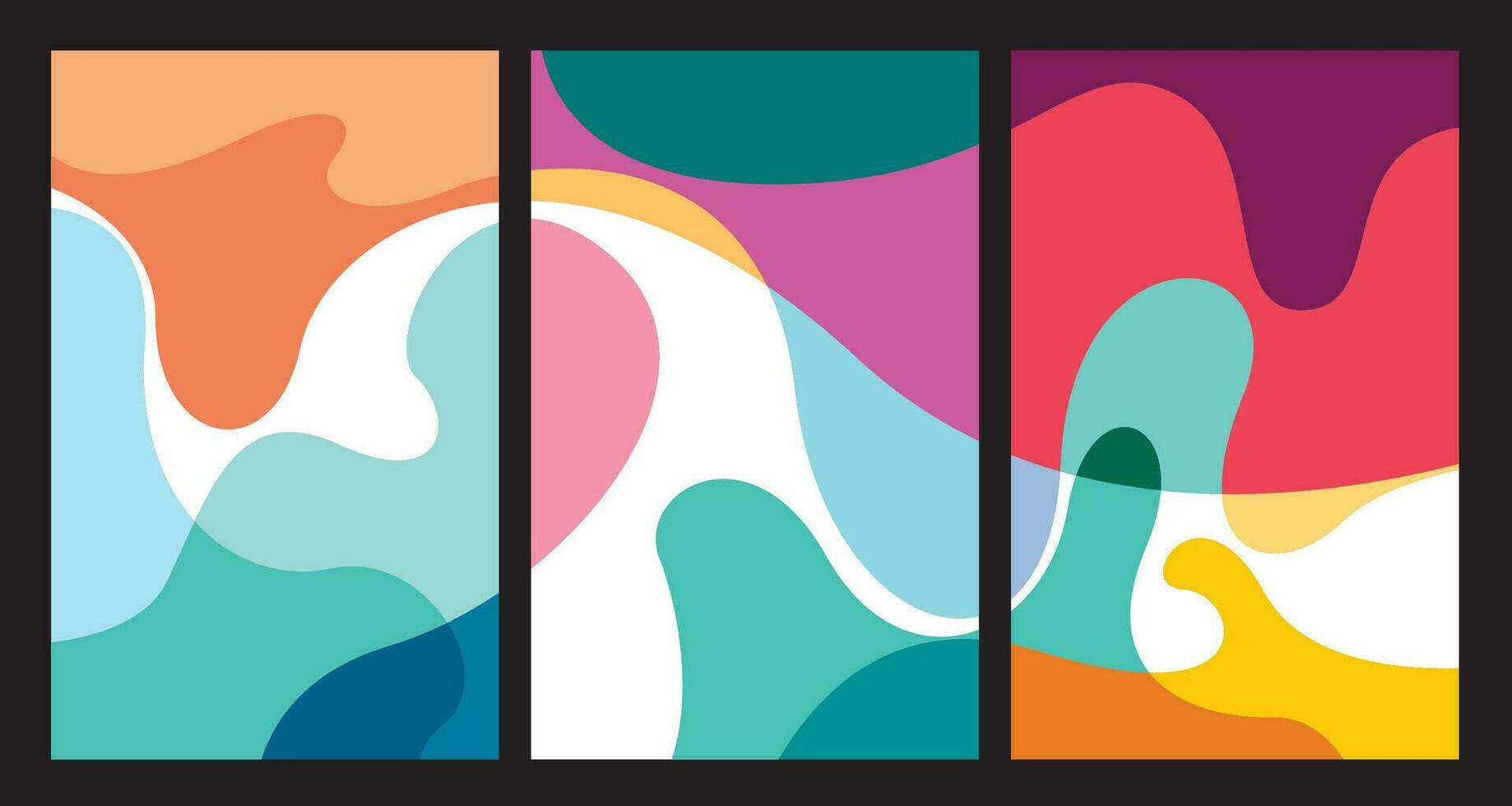 Vector Illustration of colorful liquid and fluid abstract for banner template