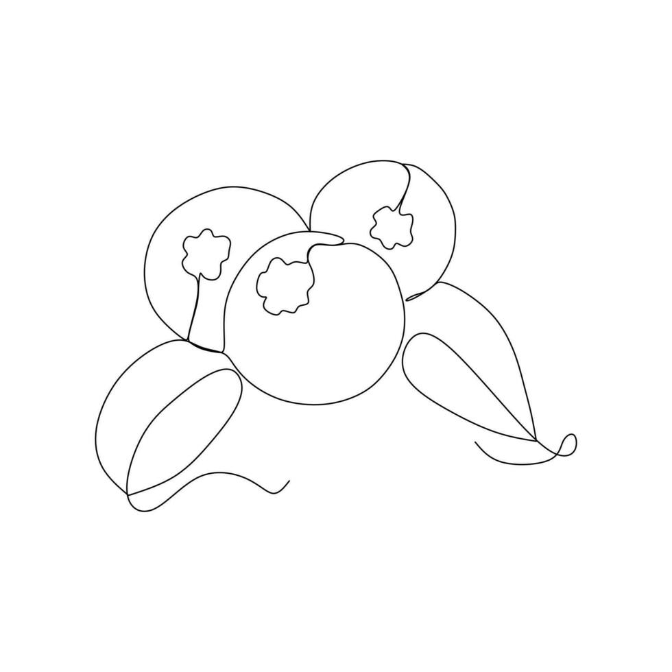 Continuous one simple single abstract line drawing of radish vector