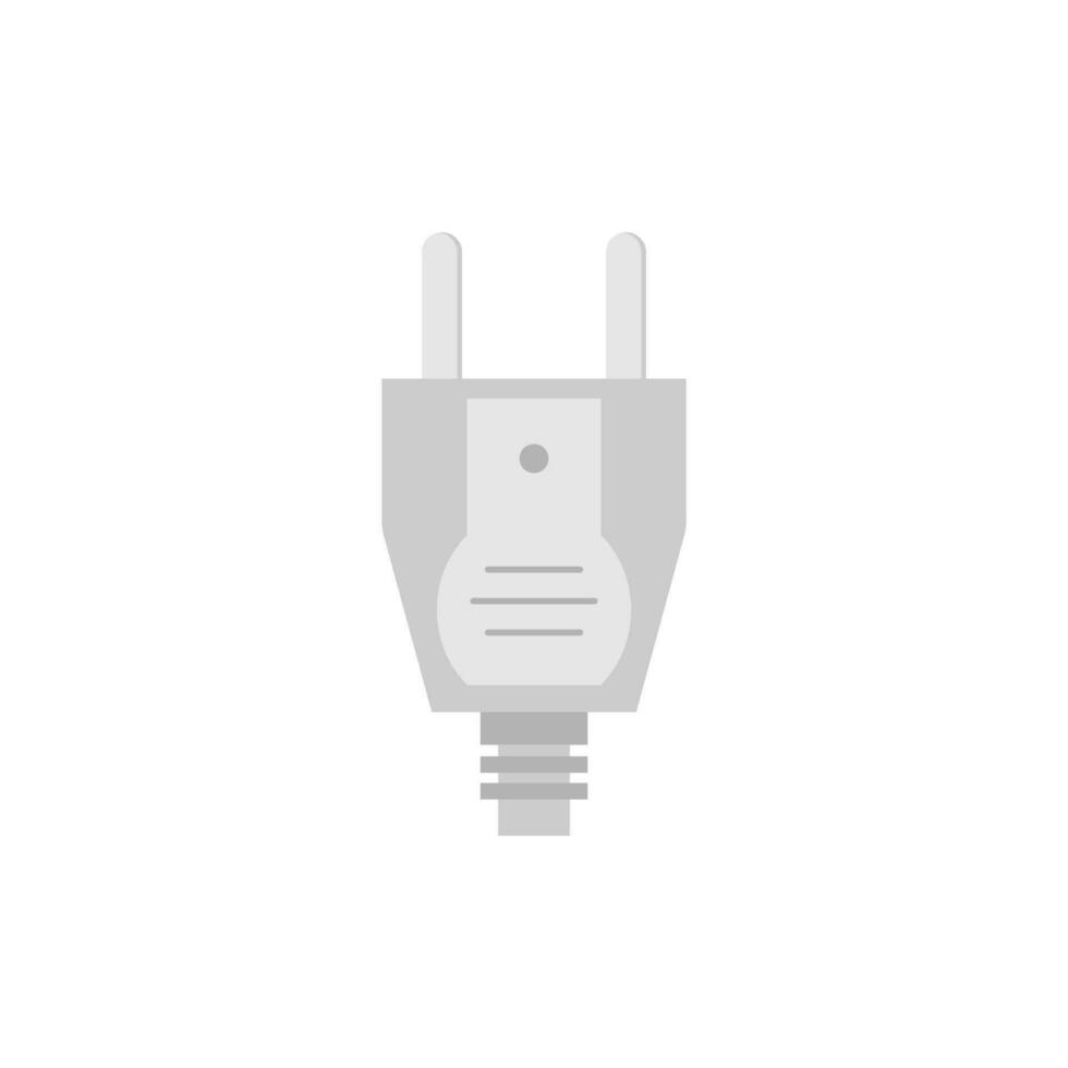 electric plug flat design vector illustration. Wire plug and socket. Concept of connection, disconnection, electricity. Vector illustration in flat style