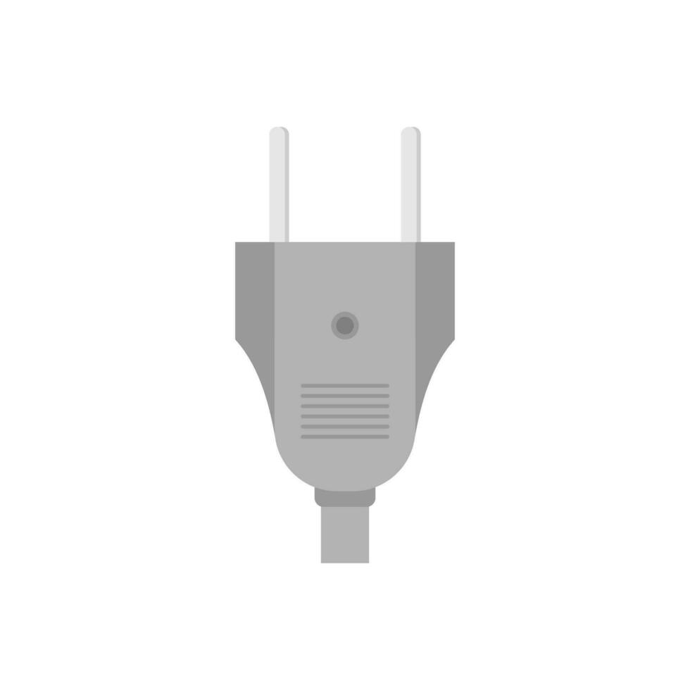 electric plug flat design vector illustration. Wire plug and socket. Concept of connection, disconnection, electricity. Vector illustration in flat style