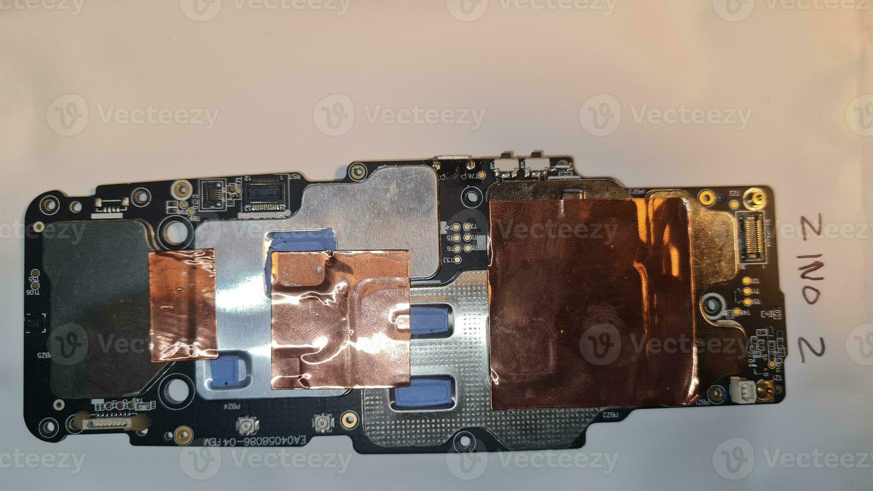 Hubsan Zino 2 Drone's Motherboard also Known as Main Core Board Part Number EA04058086-04 FEM. Luton, England UK. December 8th, 2023 photo