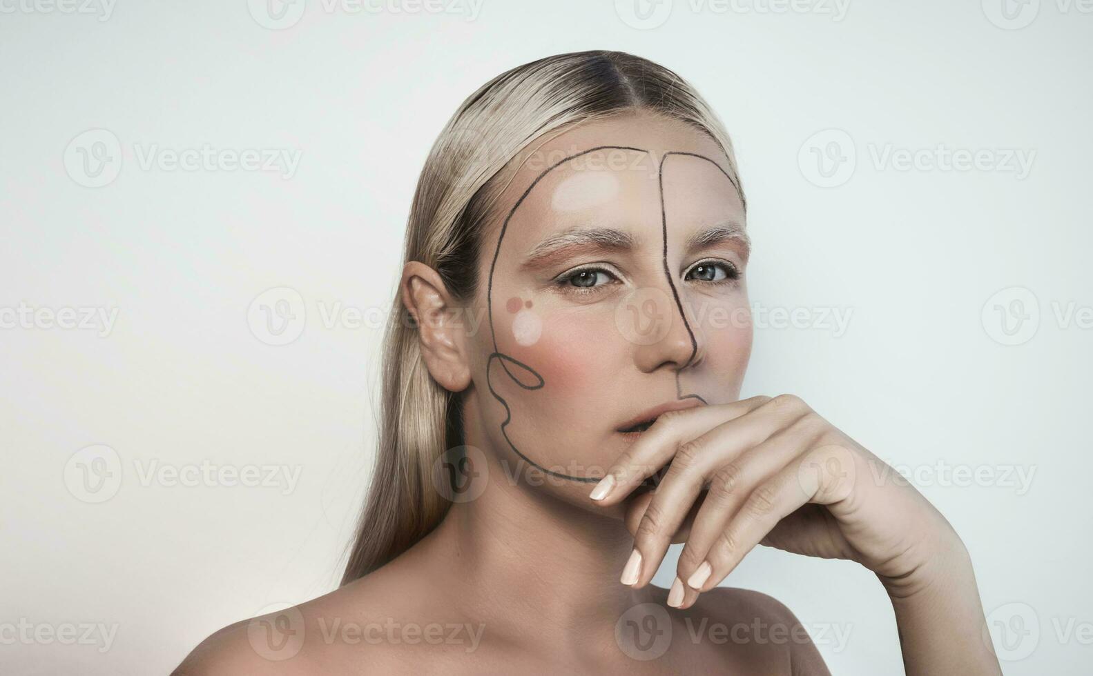 Retrato de mujer de moda foto