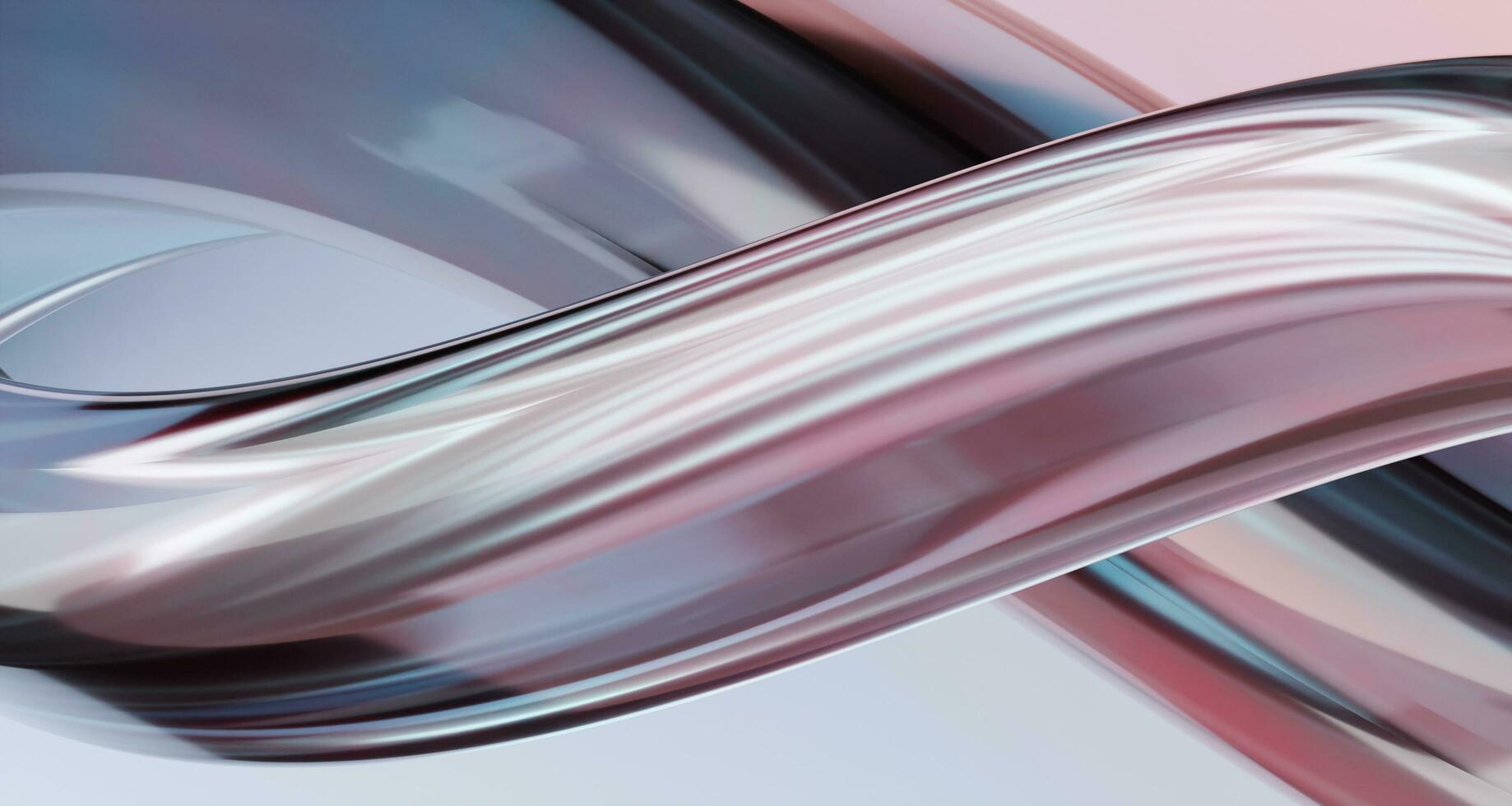 Abstract 3d shape iridescent holographic gradient colors. photo