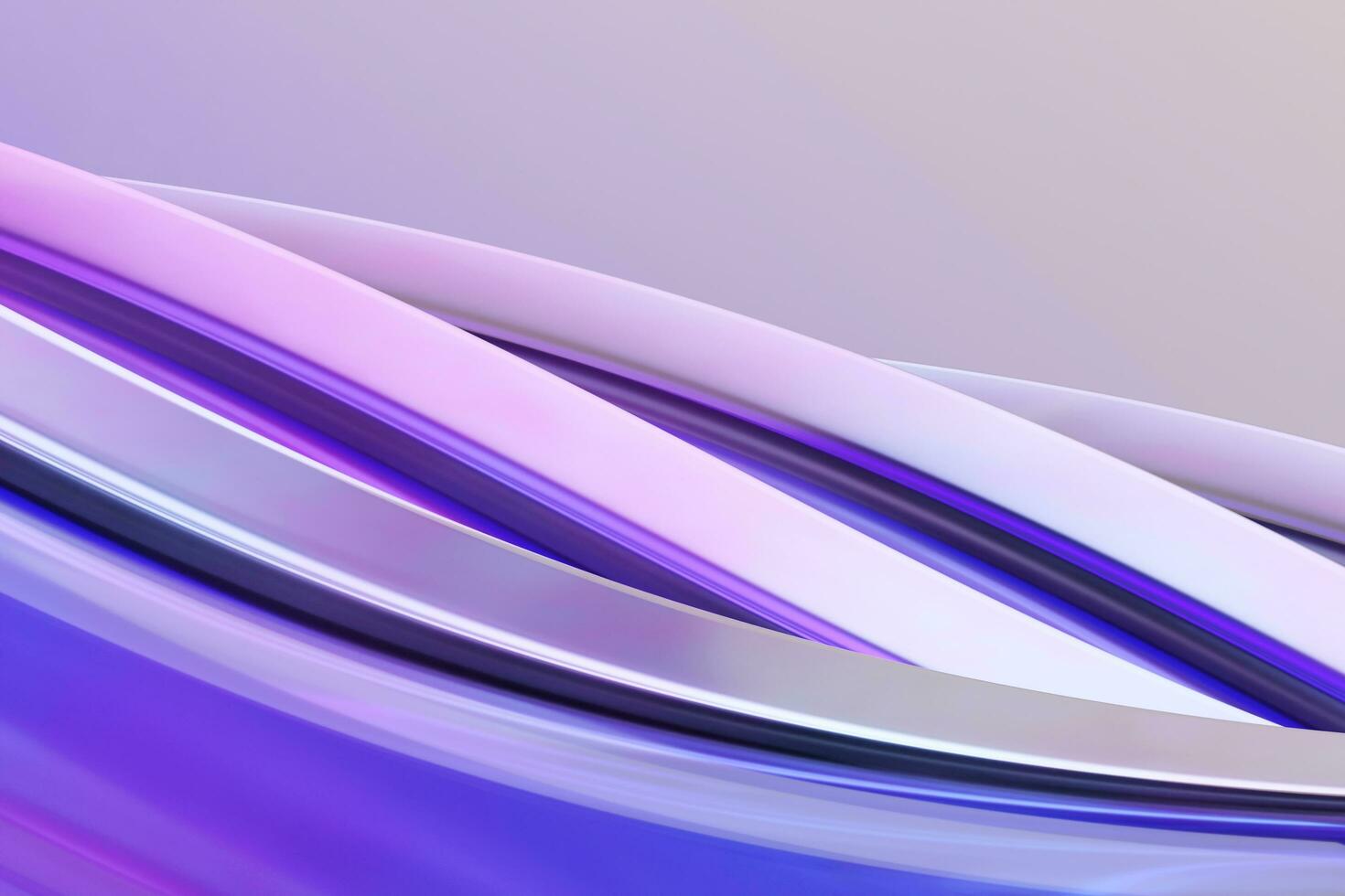 Abstract iridescent glass shape, 3d render iridescent luxury background design. photo