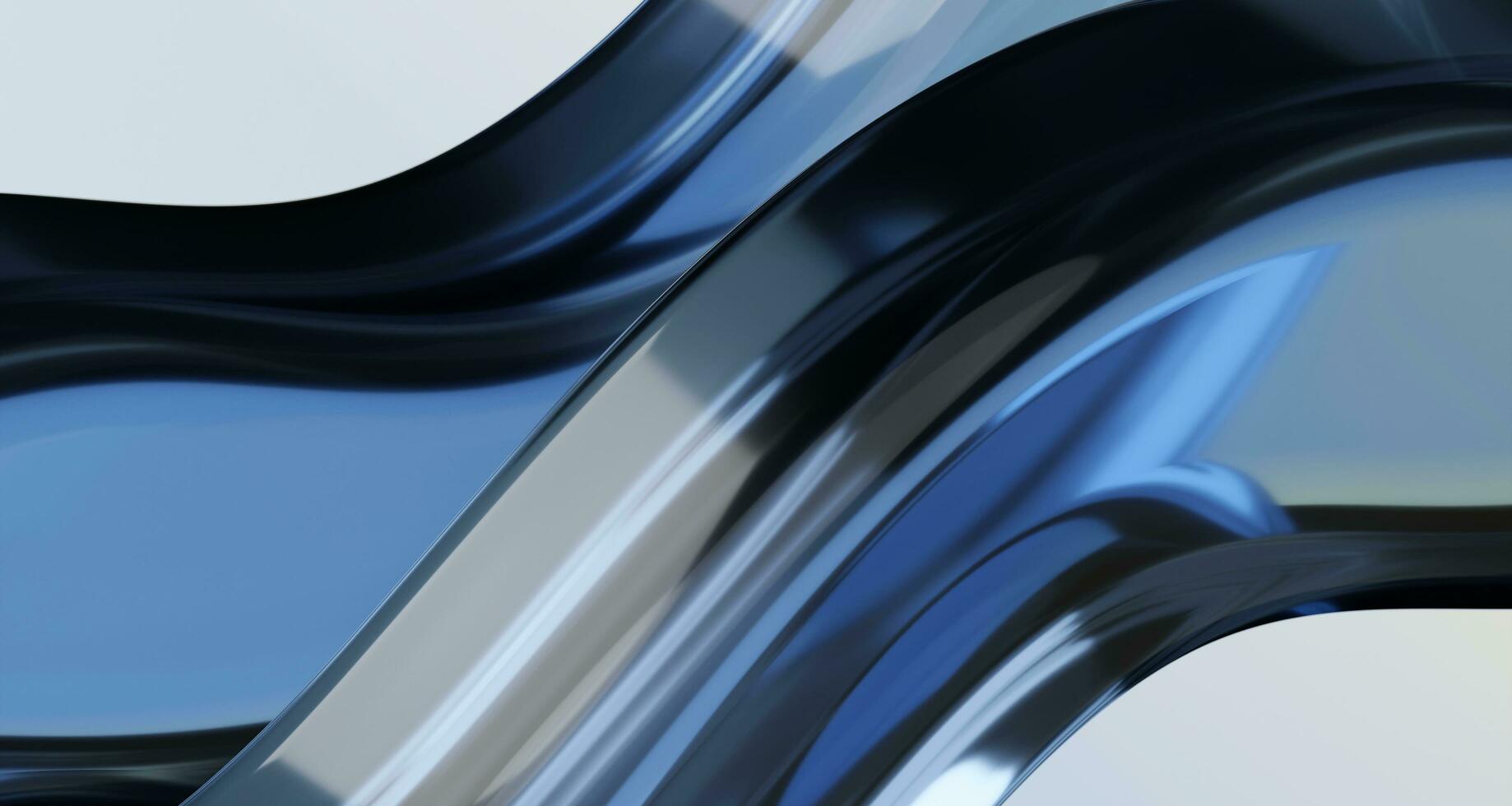 Abstract 3d shape iridescent holographic gradient colors. photo