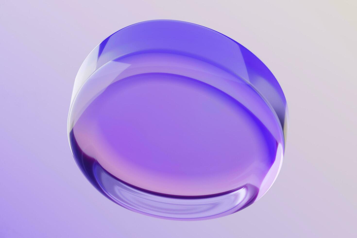 Speech bubbles on iridescent holographic gradient colors background. 3D shape chat bubble. photo