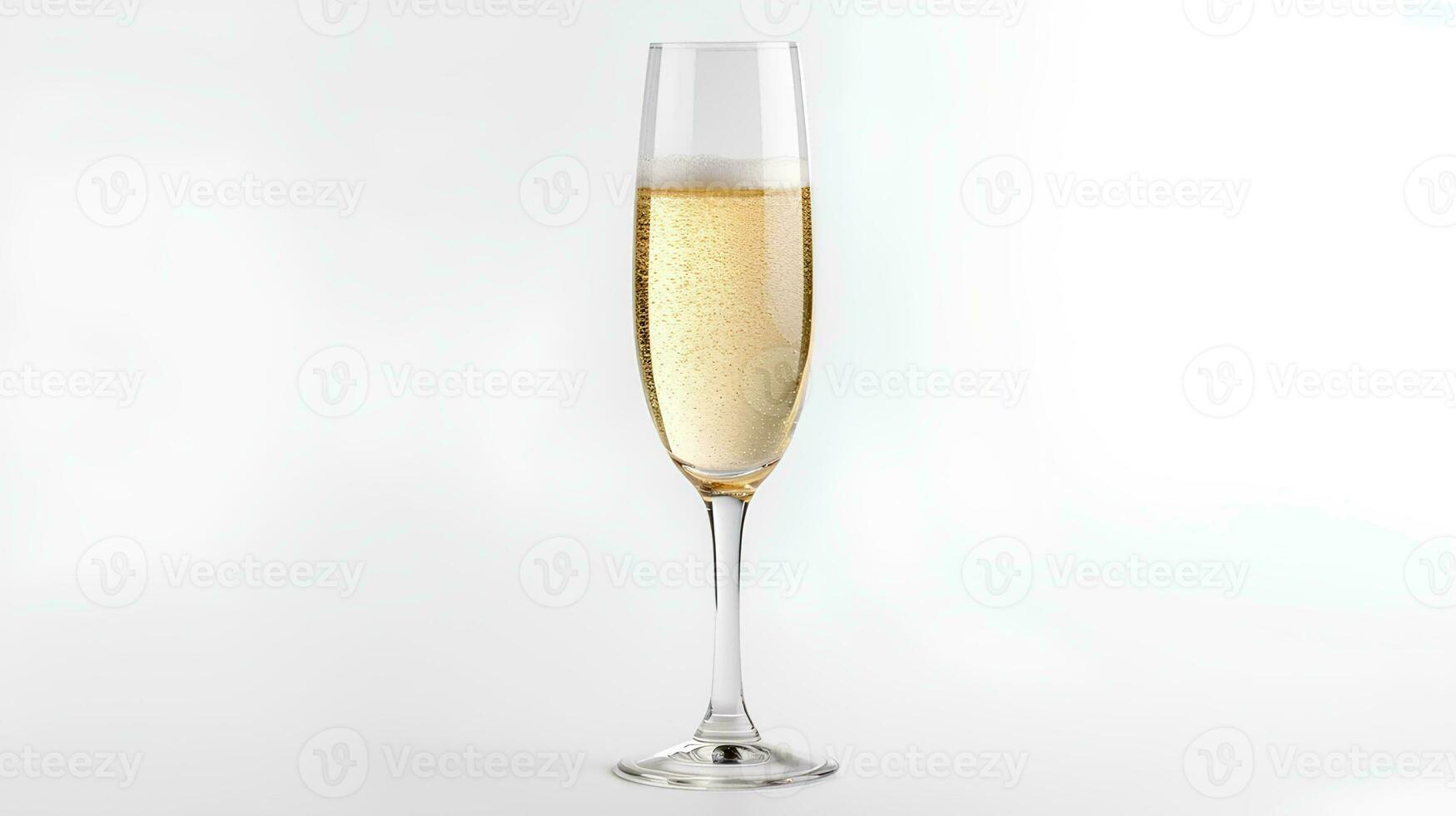 AI generated glass of champagne for new year's eve celebration photo