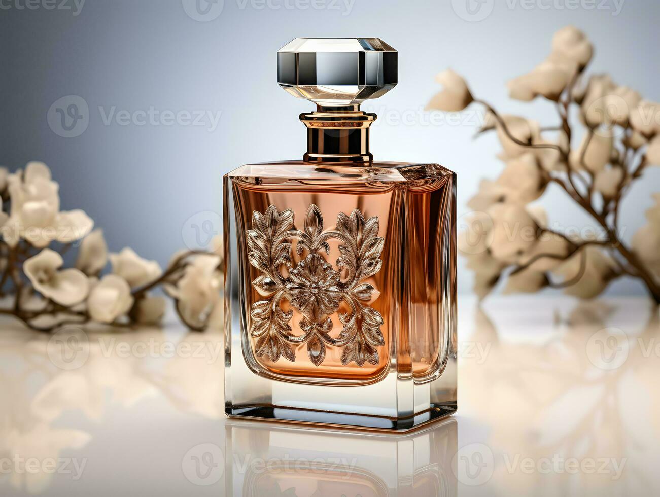 AI generated Luxurious Perfume Bottle. Generative Ai photo