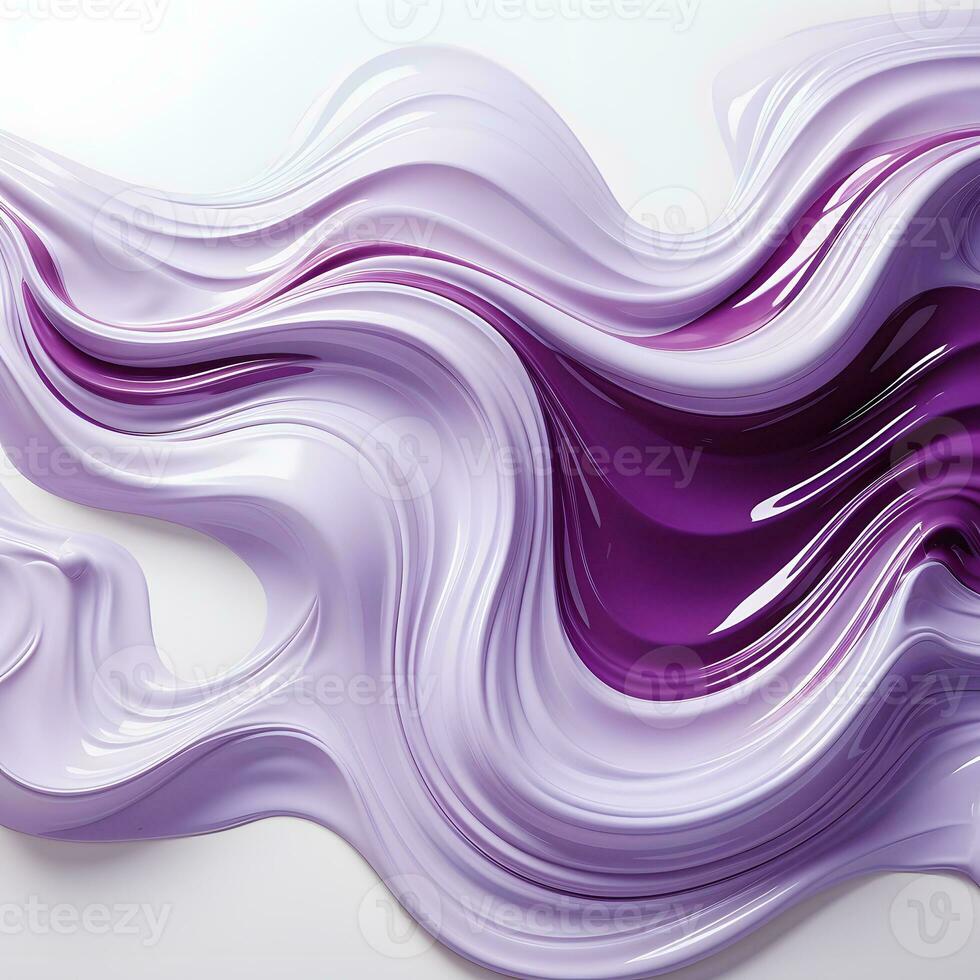 AI generated Abstract Purple Wavy Liquid Background. Generative Ai photo