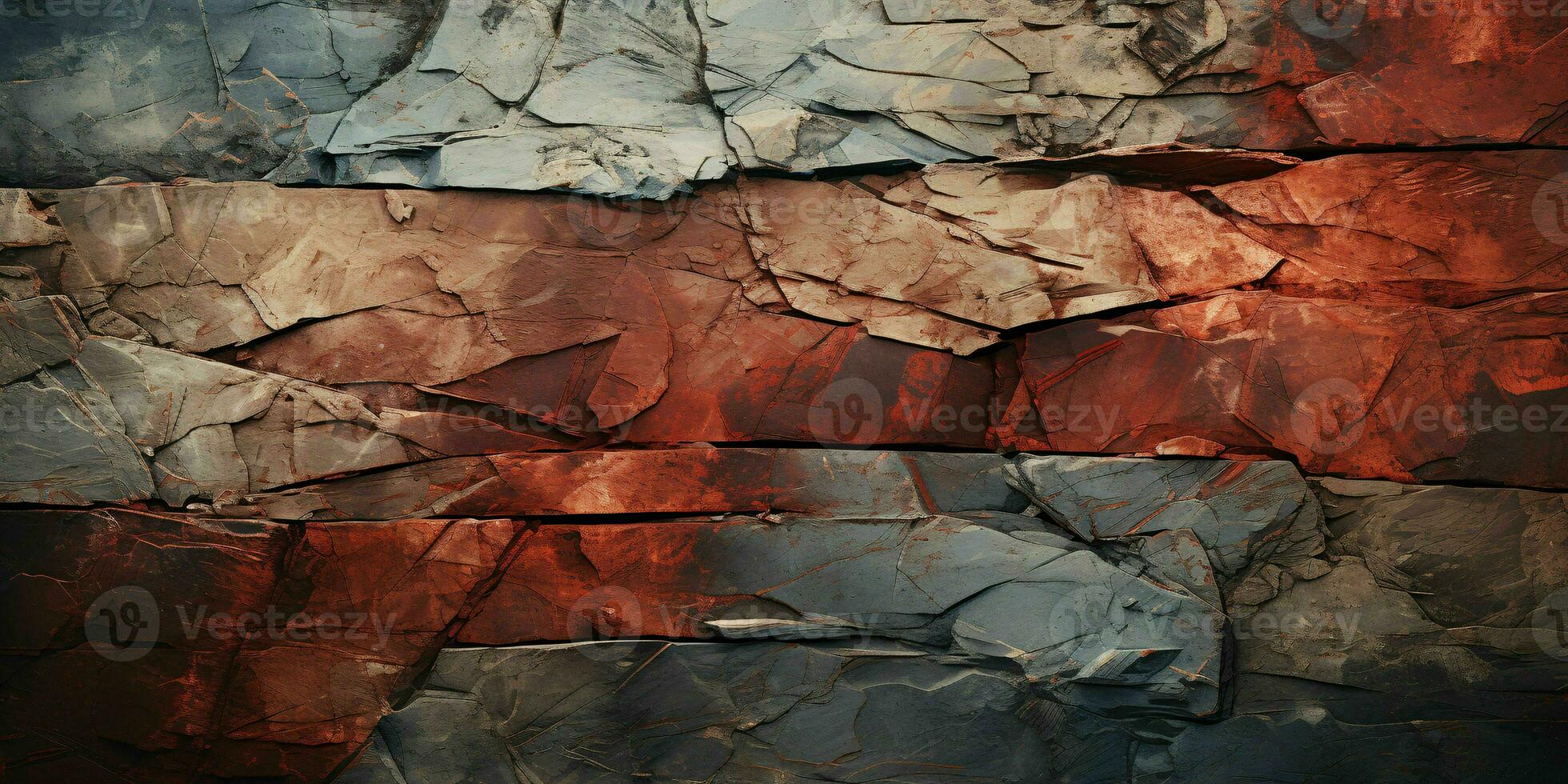 AI generated Red and Brown Rough Stone Texture Background. Rock Surface Background. Generative AI photo
