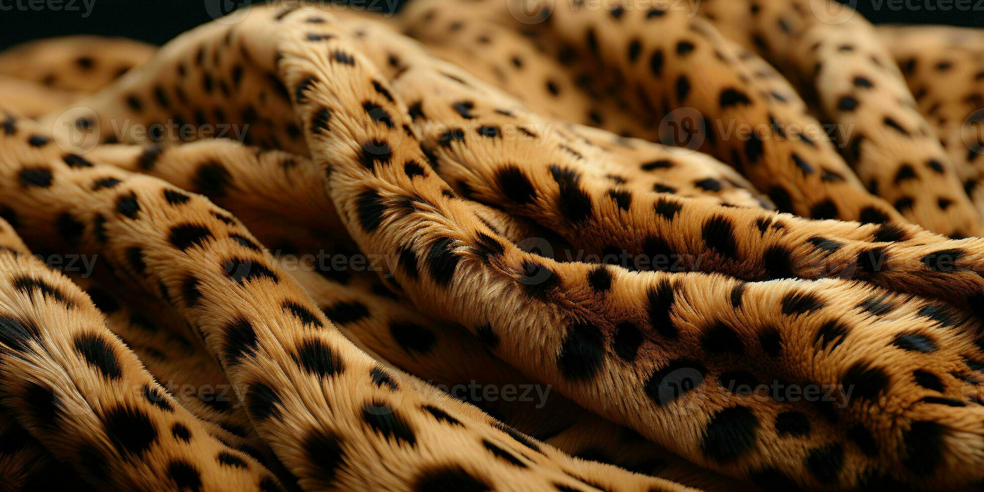 AI generated Leopard Fur Pattern Texture Background. Leopard Wool Fabric. Generative AI photo