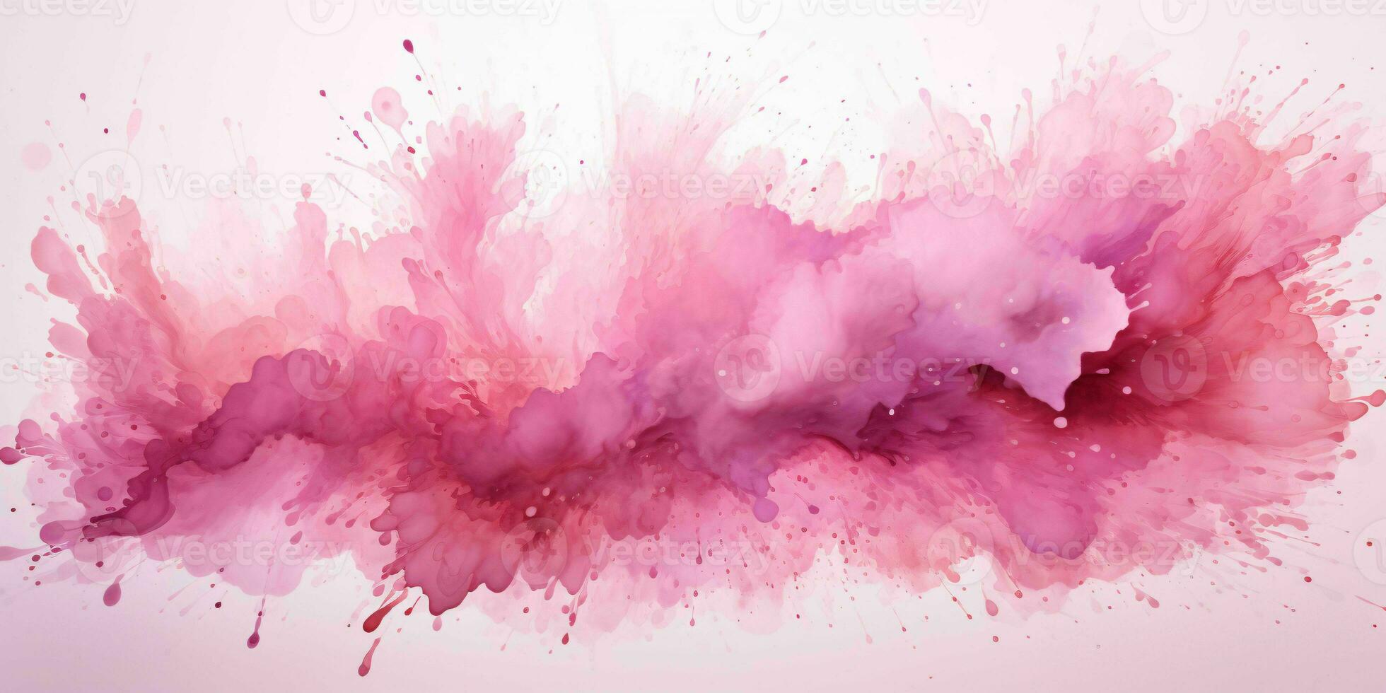 AI generated Pink Paint Splash and Texture on White Background. Paint Stain. Generative AI photo