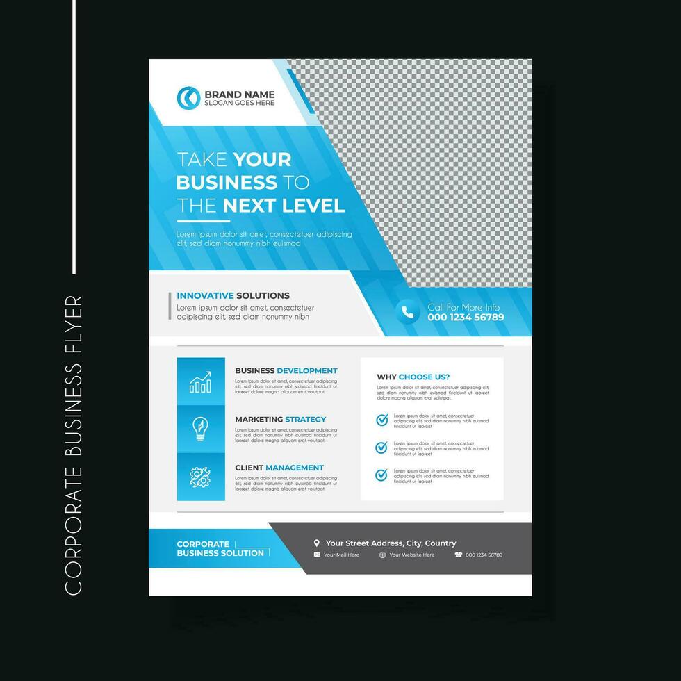 Professional and creative corporate business flyer template. vector