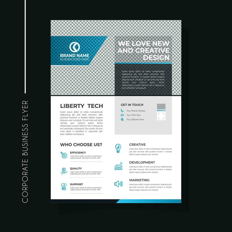 Professional and creative corporate business flyer template. vector