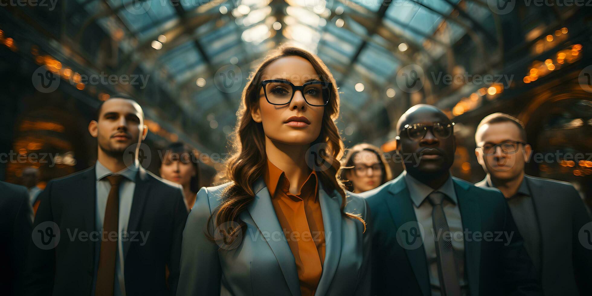 AI generated A Group of Ethnically Diverse Business Team. Professional Entrepreneur. Generative Ai photo