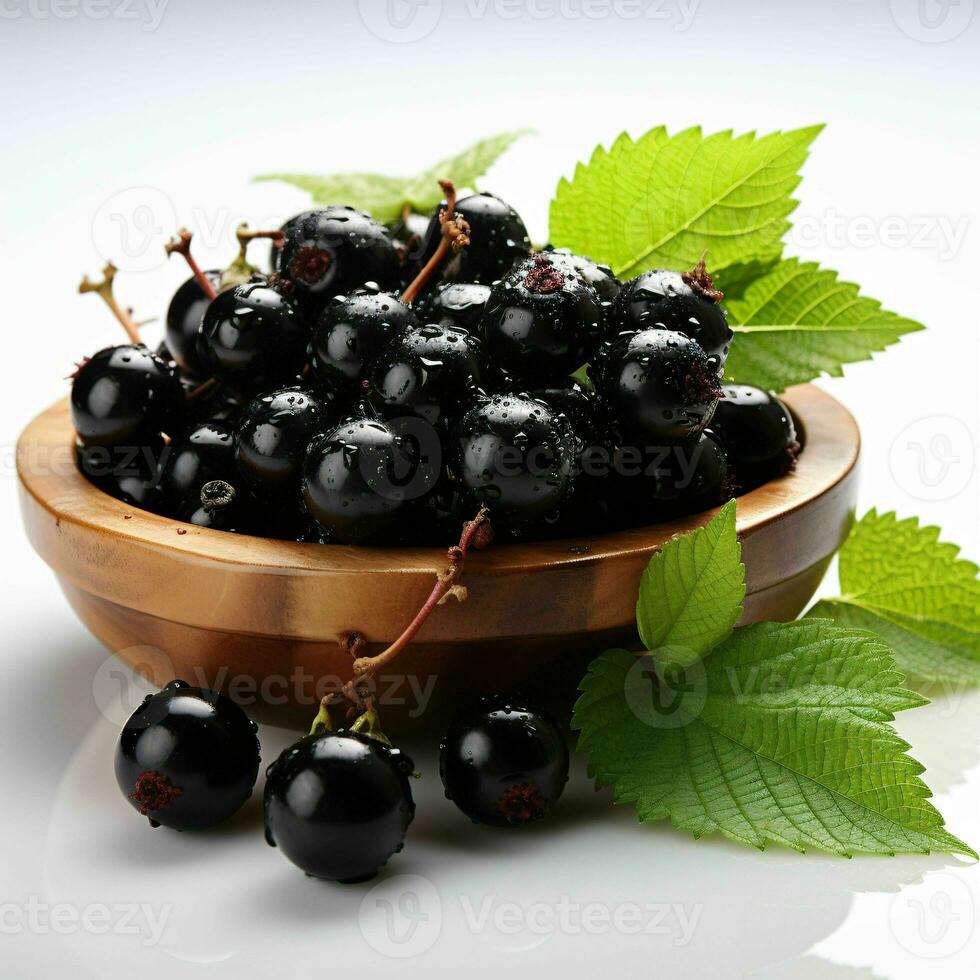AI generated Fresh Black Currant Fruit. Generative AI photo