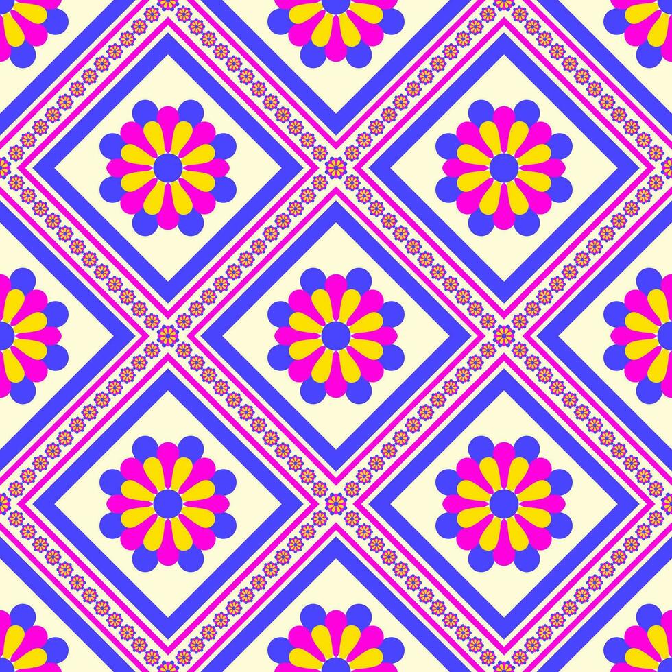 beautiful geometric repeat pattern. It is a vector image with geometric elements. It is an art design. used for clothing background wallpaper pattern wrapping Batik fabric illustration