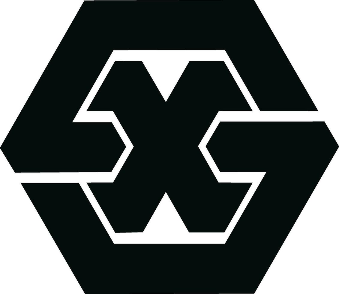 Creative GX Logo Template in a modern minimalist style vector